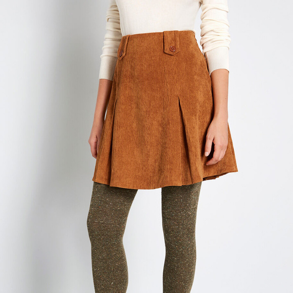 Modcloth Dresses & Skirts - 🆕 Modcloth Perky Participant Corduroy Skirt